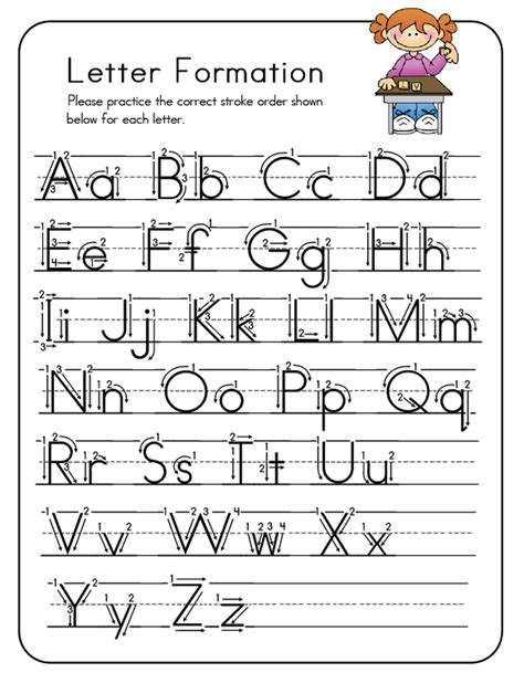 letter formation worksheets